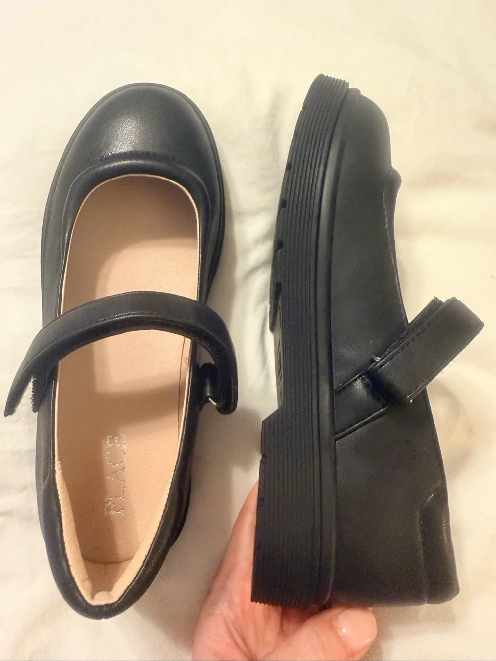 The Children's Place Black Mary Jane Dress Shoes with Velcro